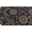 Hand-Knotted High-Quality Black and Brown Round Area Rug