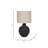 Neutral Textured Ceramic 18" Table Lamp, Round - 9" x 9" x 18"-1559025944