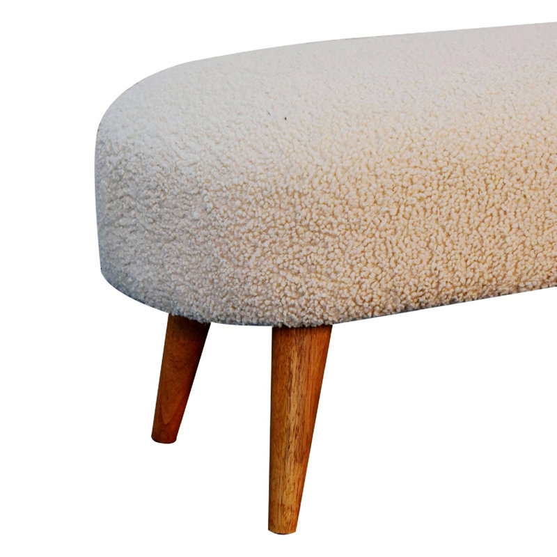 Banc rembourré en mélange de coton Joete