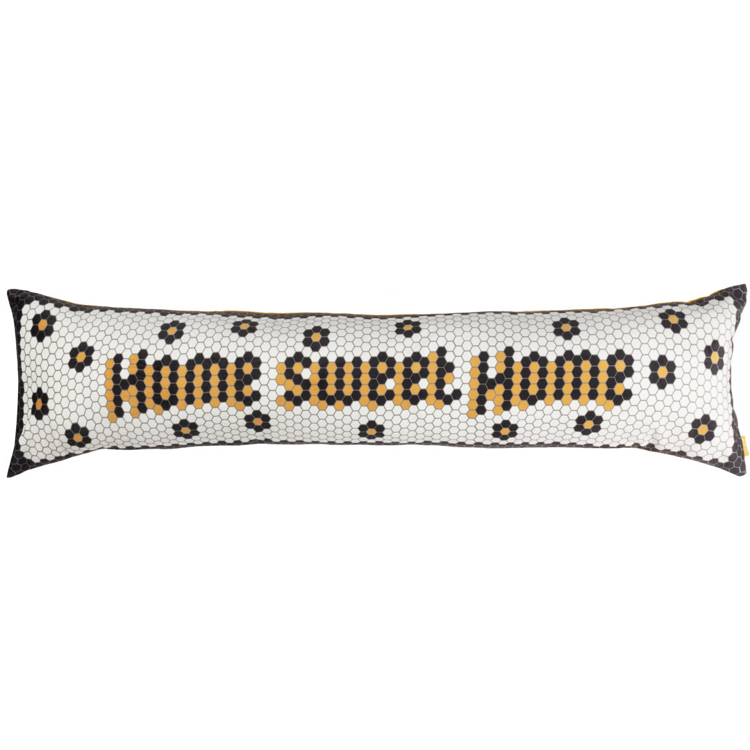 Home Sweet Home Mosaic Message Rectangular Floor Cushion Cover
