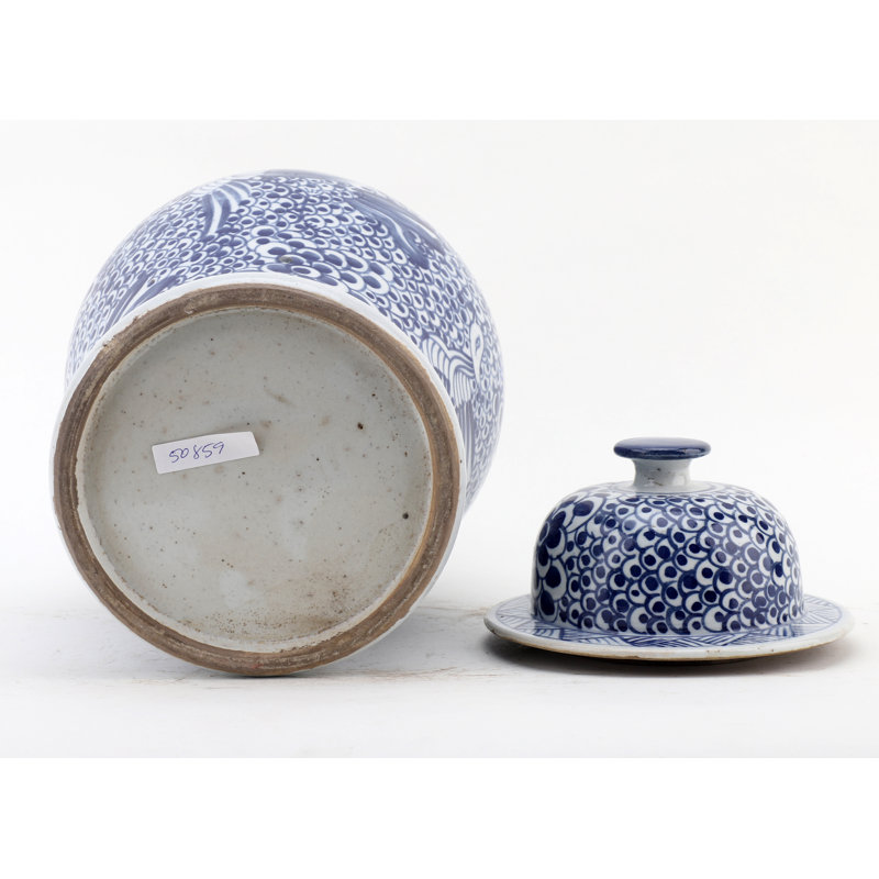Handmade Porcelain China Ginger Jar