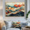 Coatal Fish Friends Above A Coral I - art mural corail