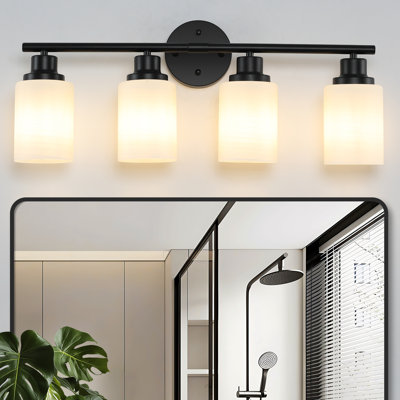 Luminaire de meuble-lavabo moderne - verre blanc givré (ampoules non incluses)