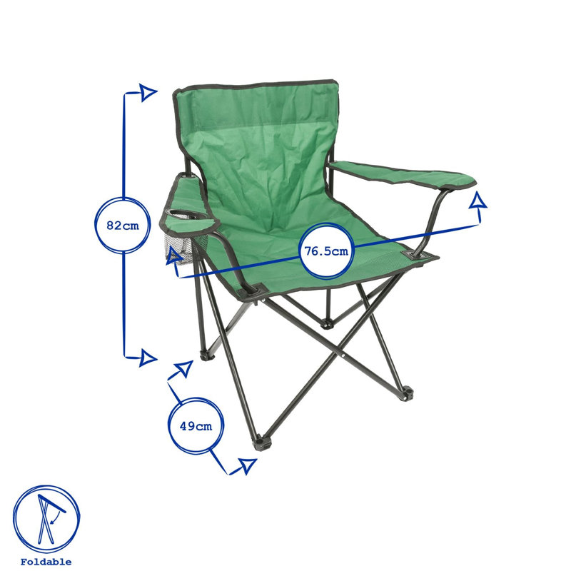 Folding Deck Chair, Green
