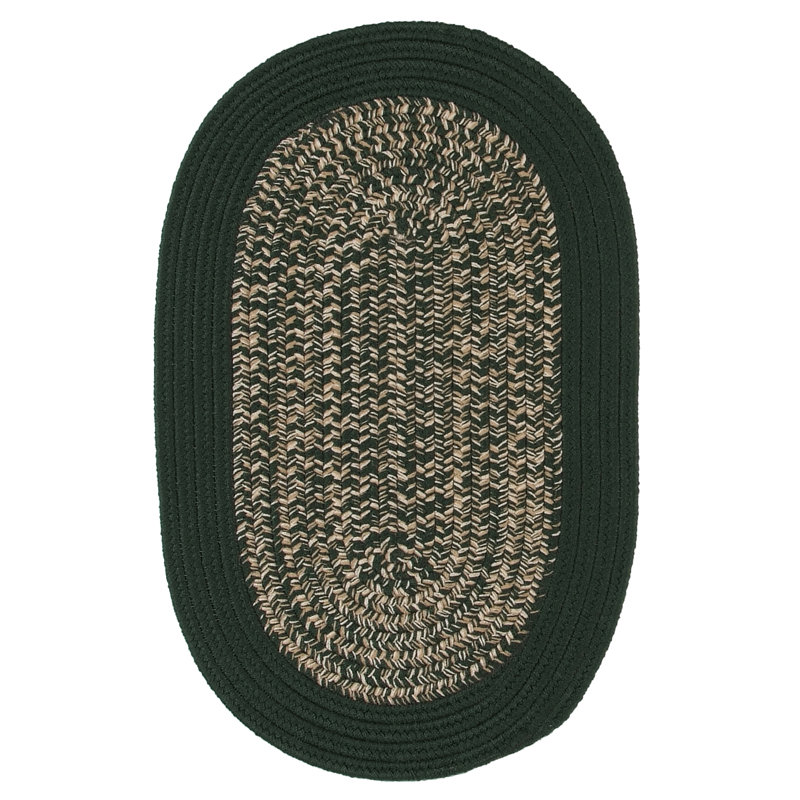 Tapis vert tressé Garrard, Ovale 15 pi x 20 pi