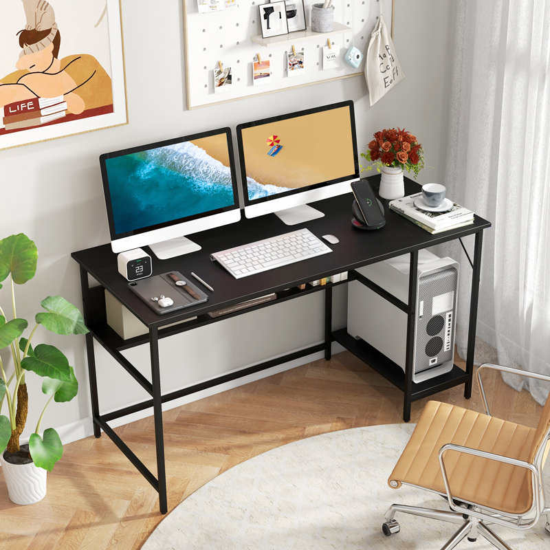 Metal Base Computer Desk, Black