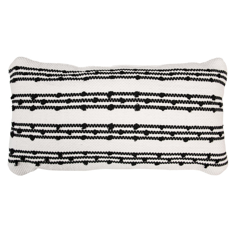 Cotton Striped 24'' Throw Pillow