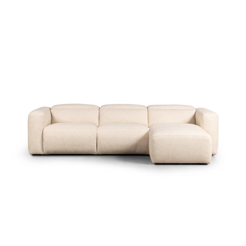 Radley 3 - Piece Upholstered Sectional, Left Hand Facing, Antigo Natural Polyester Blend