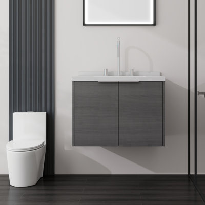 Meuble-lavabo flottant avec lavabo