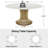 Babbie Round Stone Top Metal Base Dining Table