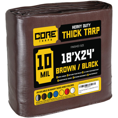 10 Mil Heavy Duty Polyethylene Tarp, Waterproof, UV Resistant