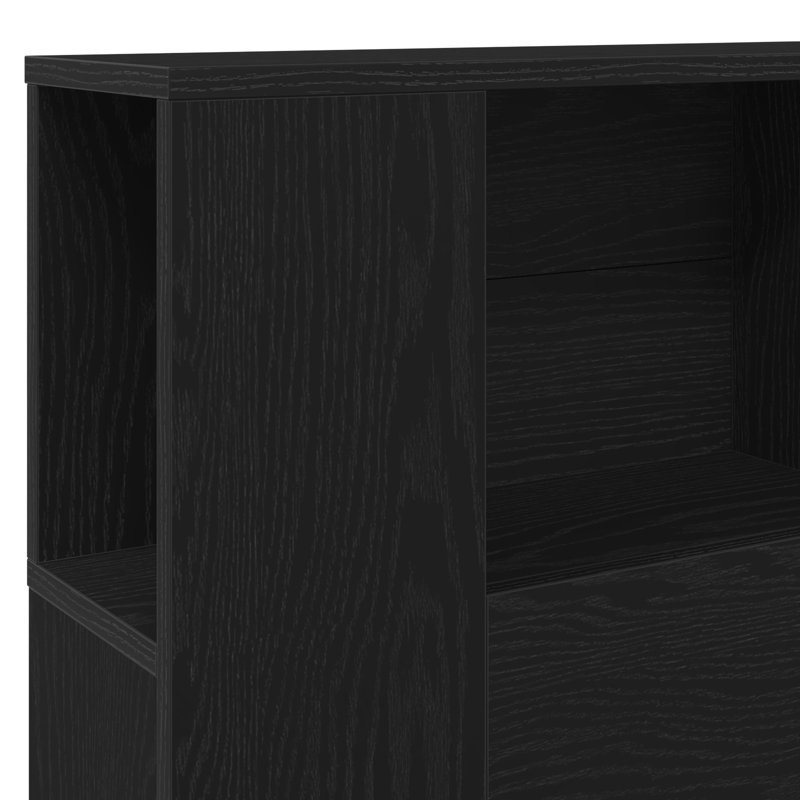 Melby Headboard Cabinet, Black Oak, King (5')