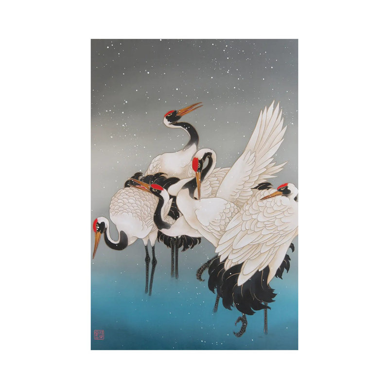 Winter In Hokkaido - Painting on Canvas, Wrapped Canvas, 66.04 cm H x 45.72 cm W x 1.91 cm D