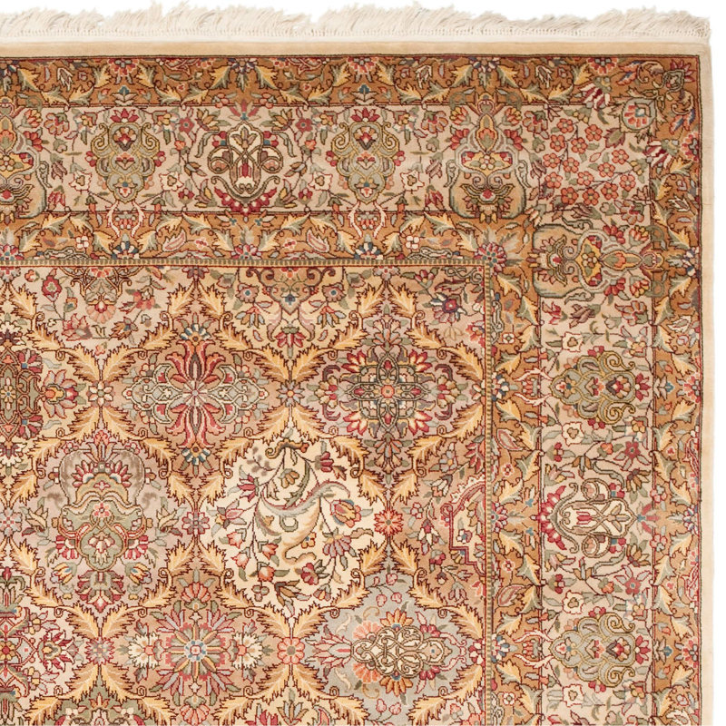 Tapis brun en laine à motif oriental Royal Kerman, Rectangle 6 pi x 9 pi