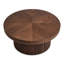 Bowe cannelé rond de 33,5 po avec plateau en bois véritable et base cylindrique, plateau de table épaissi, table basse Mid-Century moderne pour salon, petit espace-1673068349