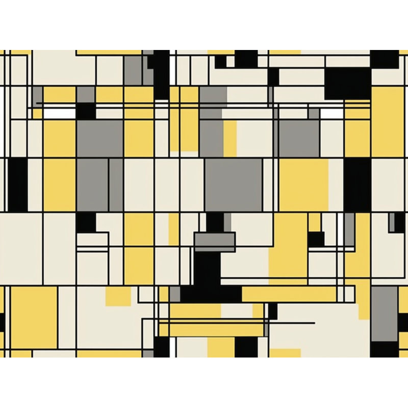 Gweneviere Mondrian Geometric Machine Printed Comforter, Twin