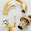 Robinet de lavabo pour salle de bain à poignée simple Gold Swan