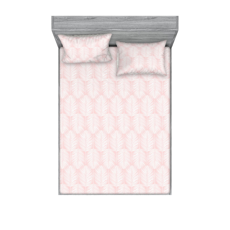 Microfiber Floral Sheet Set, Rose, Full Sheet Set + 2 Pillowcases