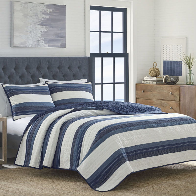 Courtepointe réversible en coton Nautica Briars, Double / Grand