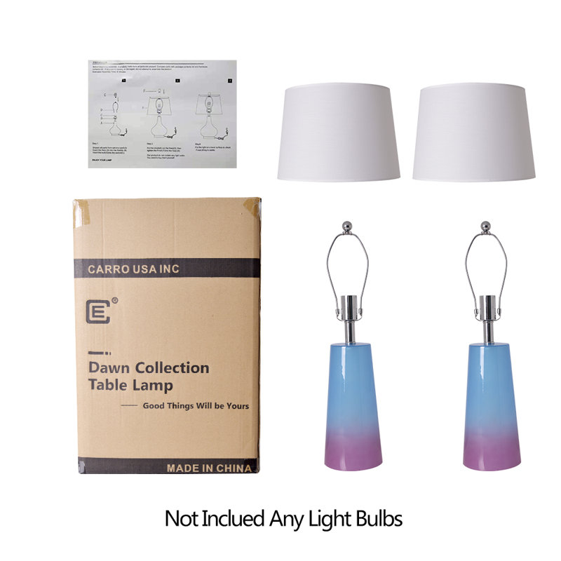 Glass Table Lamp, Blue
