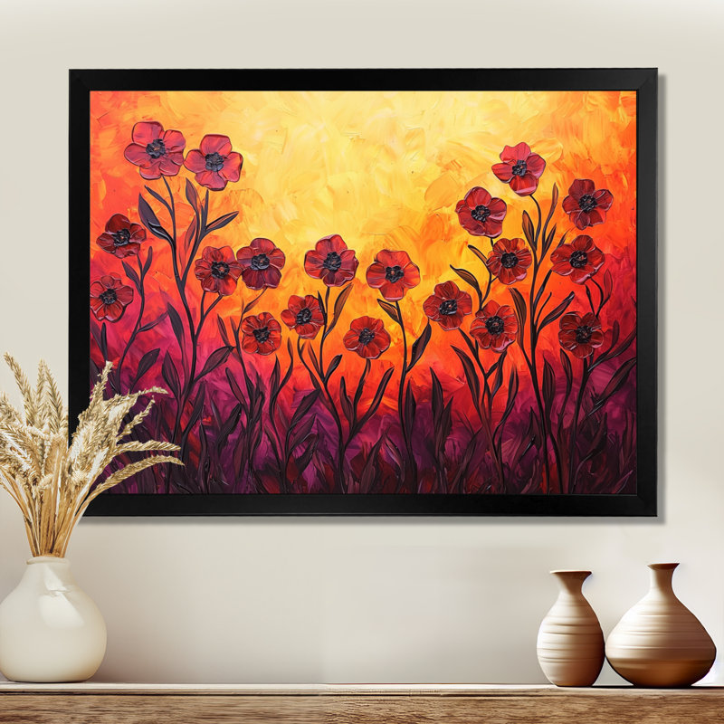 «Sunset Violets In The Horizon I», reproduction sur toile, H 12 po x l 20 po, Noir