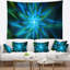 Tapisserie florale turquoise brillant-28495457
