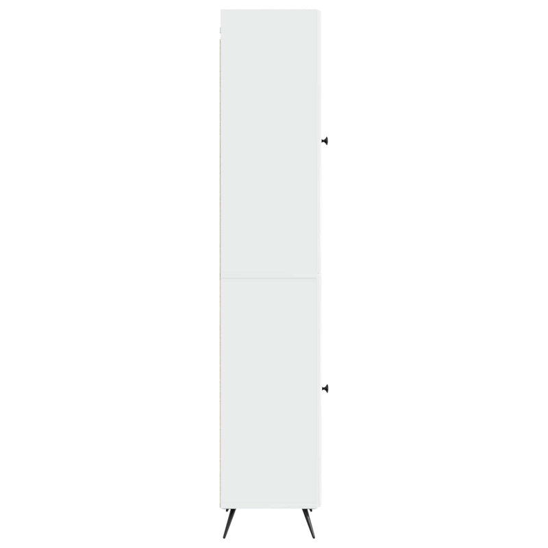 2 -Door 4 Storage Cabinet, High Gloss White
