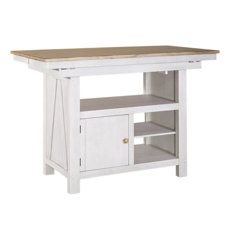 Ensemble d'îlot de cuisine Keswick, Blanc