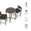Ensemble de bar d'extérieur en bois de teck 3 pièces Akeya-125185436-125185439