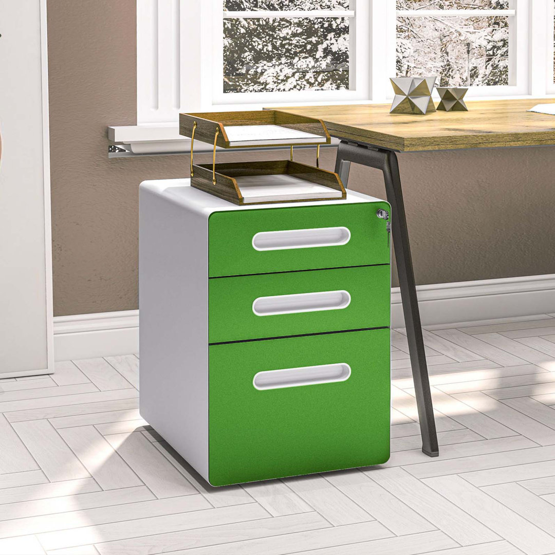 Izmir 39 Wide 3 -Drawer File Cabinet