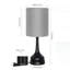 Ensemble de lampes de table grises 14,72 po Quiogue