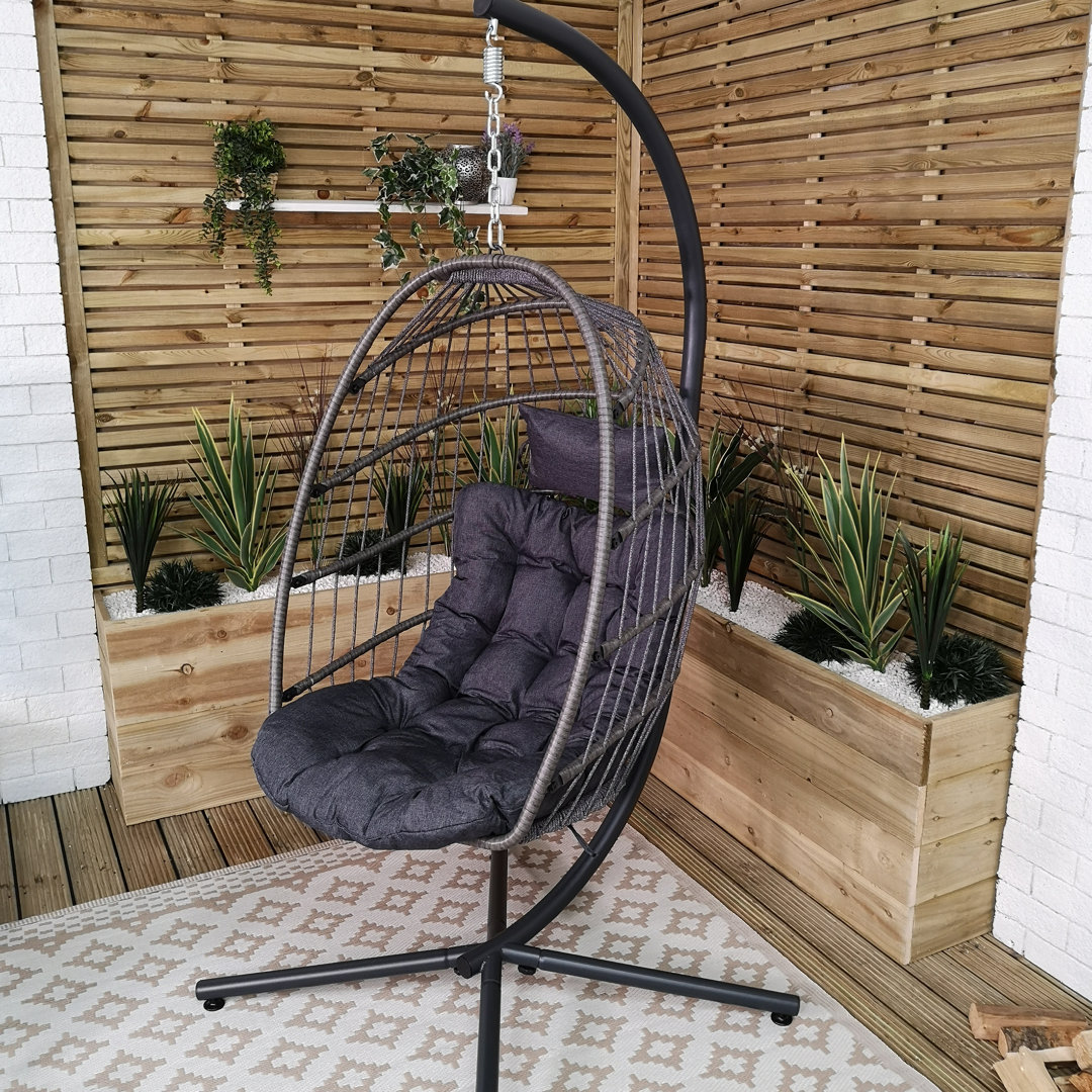 Samuel Alexander Polyethylene (PE) Wicker Outdoor Hanging Chair Garden Chair