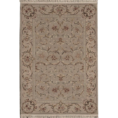 Tapis beige et beige noué à la main de haute qualité
