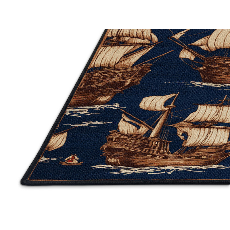  Tapis nautique lavable pirate, Rectangulaire 2 pi x 3 pi