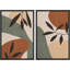 Mid-Century Shape Mid-Century Polygon Landscape Forest Plant - 2 pièces-88044841-88044842