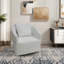 Canapé pivotant moderne à 360 degrés, fauteuil rond avec dossier haut, chaise de chambre à coucher