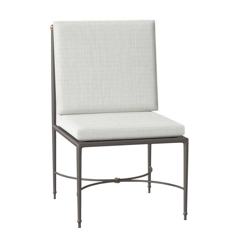 Chaise d'appoint en aluminium Roma, Pas de soudure, Argent Vérone