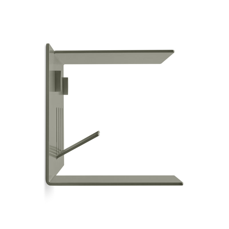 Hall Pass 4 - Hook Wall Mounted Coat Rack, Gray Green