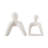 Leiona 2-Piece Matte Ceramic Couple Sculpture Set