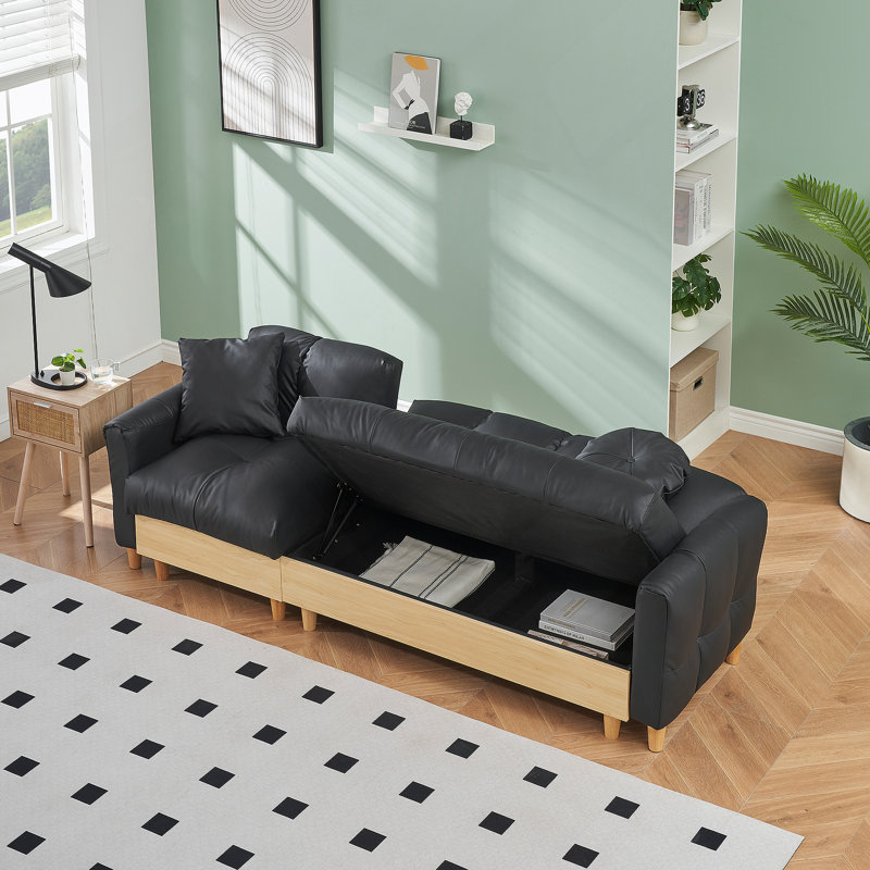 Comfortable and Versatile Sofa Bed with Storage Cabinet for Multiple Rooms