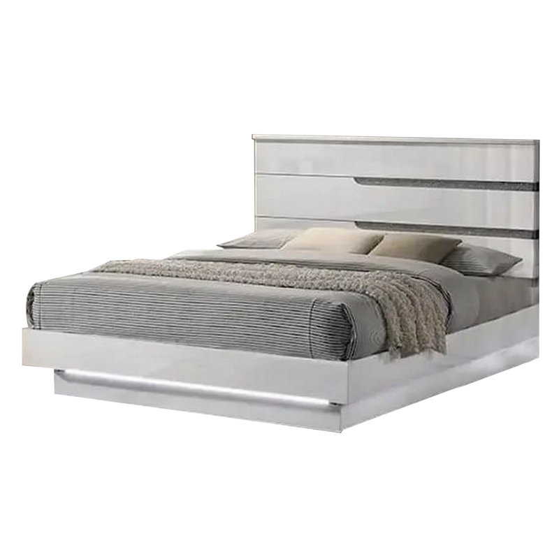Lit plateforme tapissier Saihan, Grand