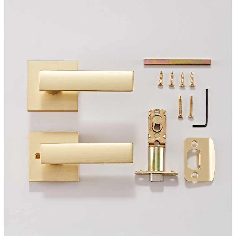 Cortina Passage Lever, Satin Brass