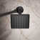 Parallel Single-Function Square Showerhead, Shower Head with One Spray, 2.5 GPM