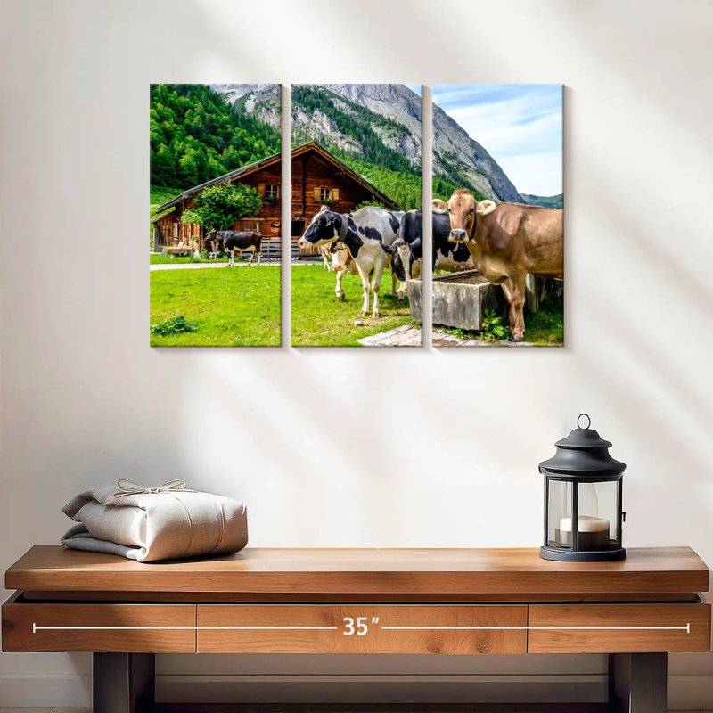 Brampt Karwendel Cows, 14" H x 23" W