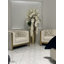 Cascading White Phalaenopsis Orchids In Tapered Hammered Cone Planter-1017734533