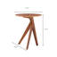 Table d'appoint ronde en bois de frêne de style nordique 19,69 po