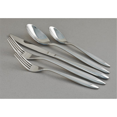 Ginkgo Fontur Platinum Stainless Steel (18/10) Flatware Set - Service for 4