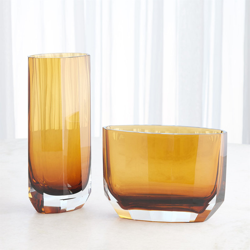 Jewel Vase-Tall, Yellow