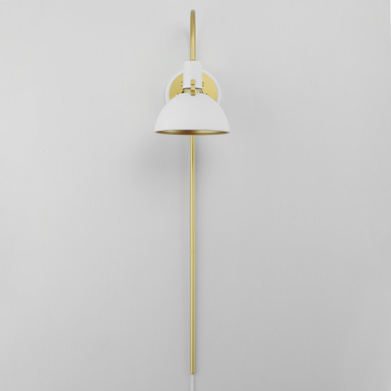 Luminaire de grange en métal Schult, Blanc / argent