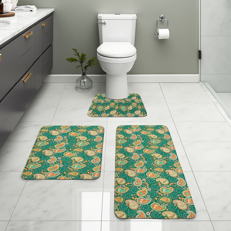  Ensemble de tapis pour salle de bain 3 pièces